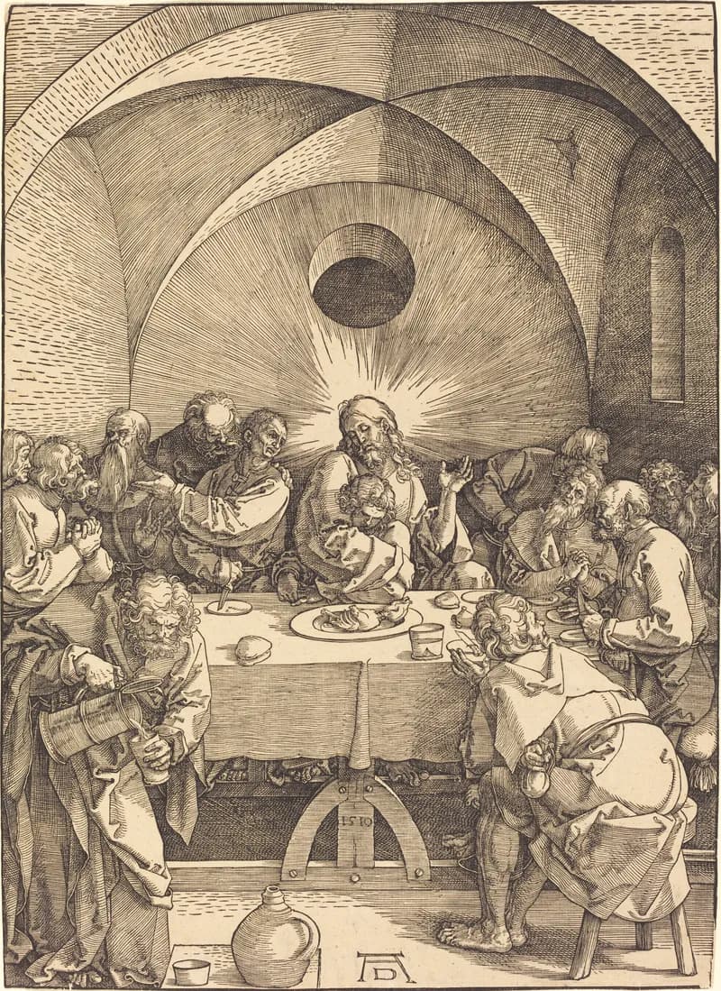 The Last Supper by Albrecht Dürer depicting Matthew 26:17