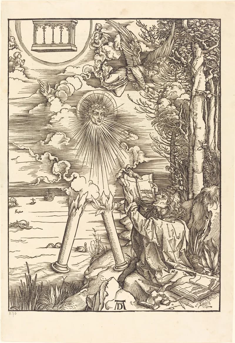 Saint John Devouring the Book by Albrecht Dürer depicting Revelation 10:8