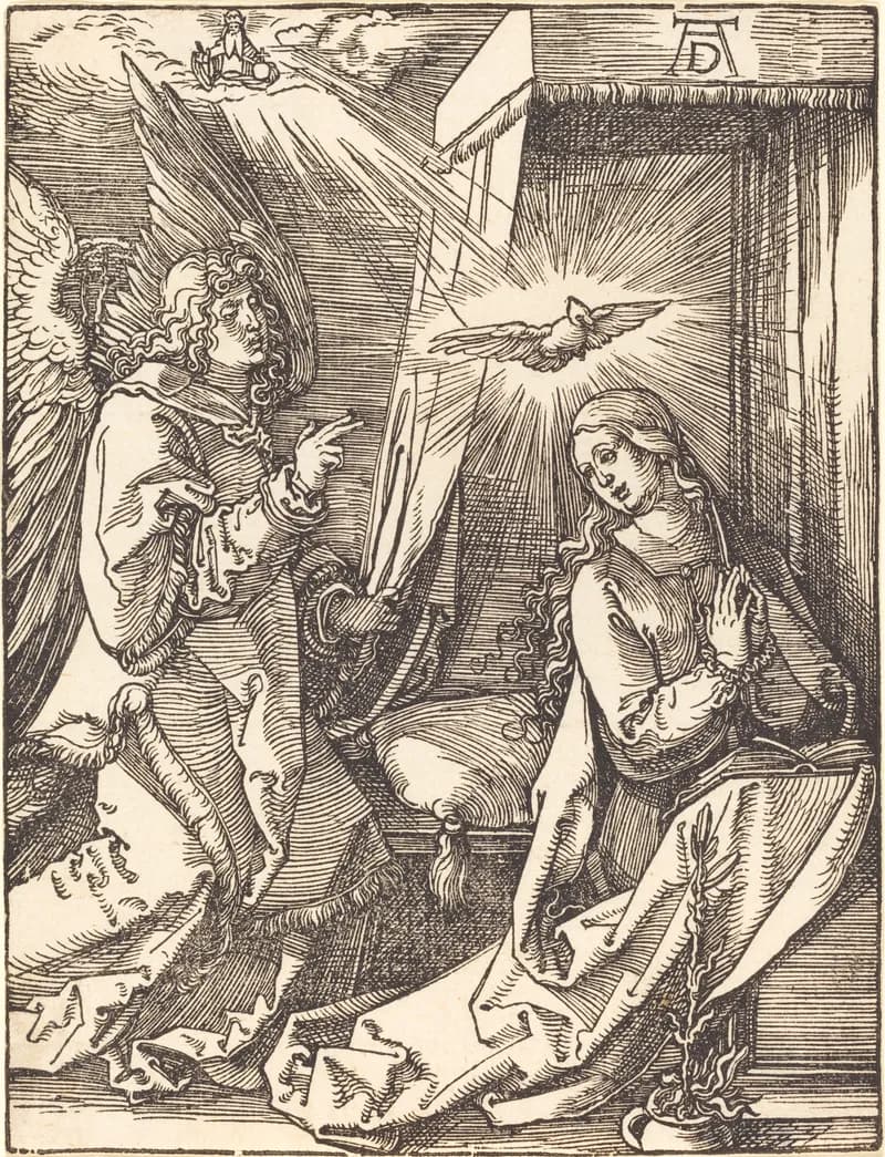 The Annunciation by Albrecht Dürer depicting Luke 1:26