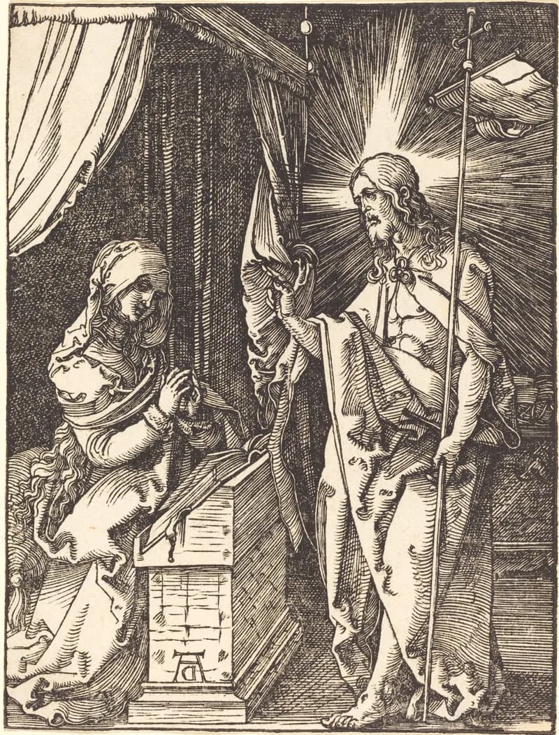 Christ Appearing to His Mother by Albrecht Dürer depicting Luke 24:1