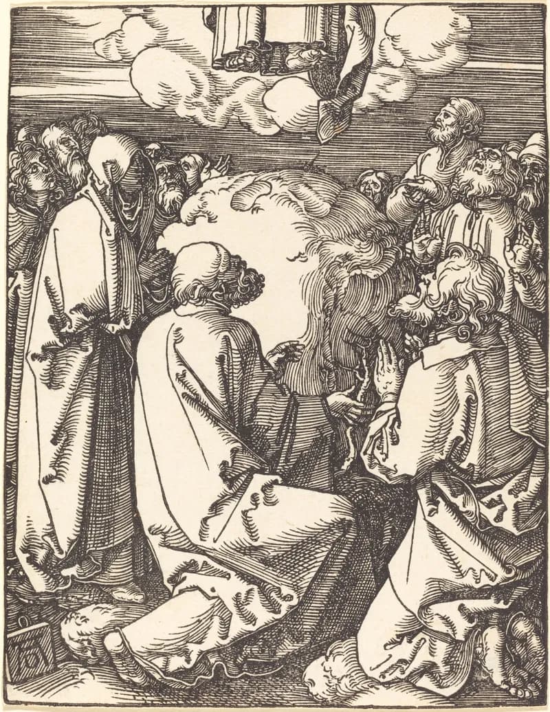 The Ascension by Albrecht Dürer depicting Luke 24:50