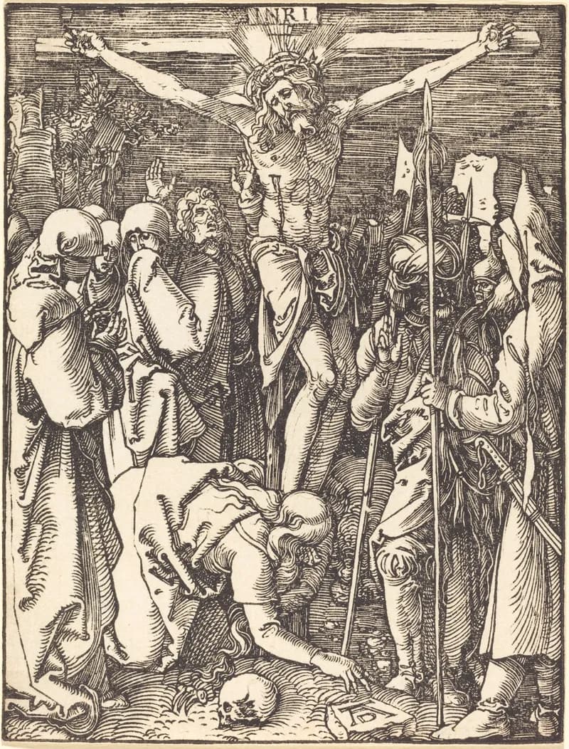 The Crucifixion by Albrecht Dürer depicting Matthew 27:33