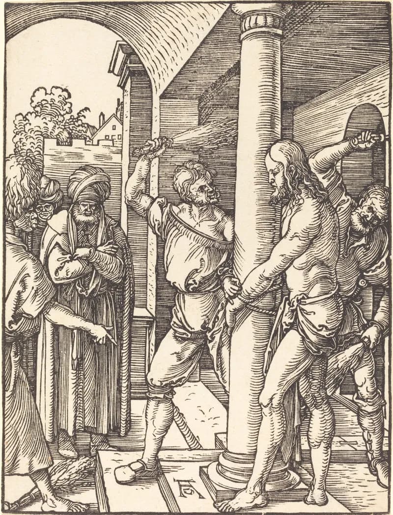 The Flagellation by Albrecht Dürer depicting Matthew 27:26