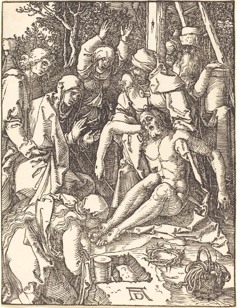 The Lamentation by Albrecht Dürer depicting John 19:40
