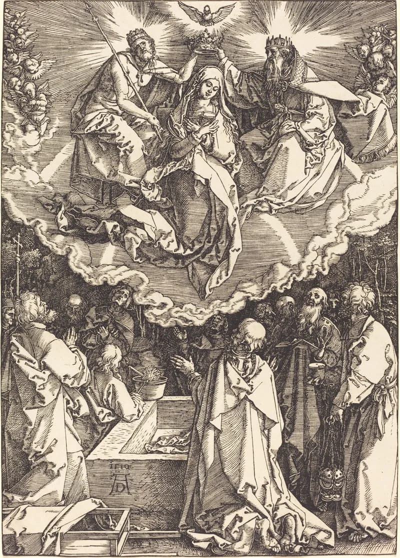 The Assumption and Coronation of the Virgin by Albrecht Dürer depicting Revelation 12:1