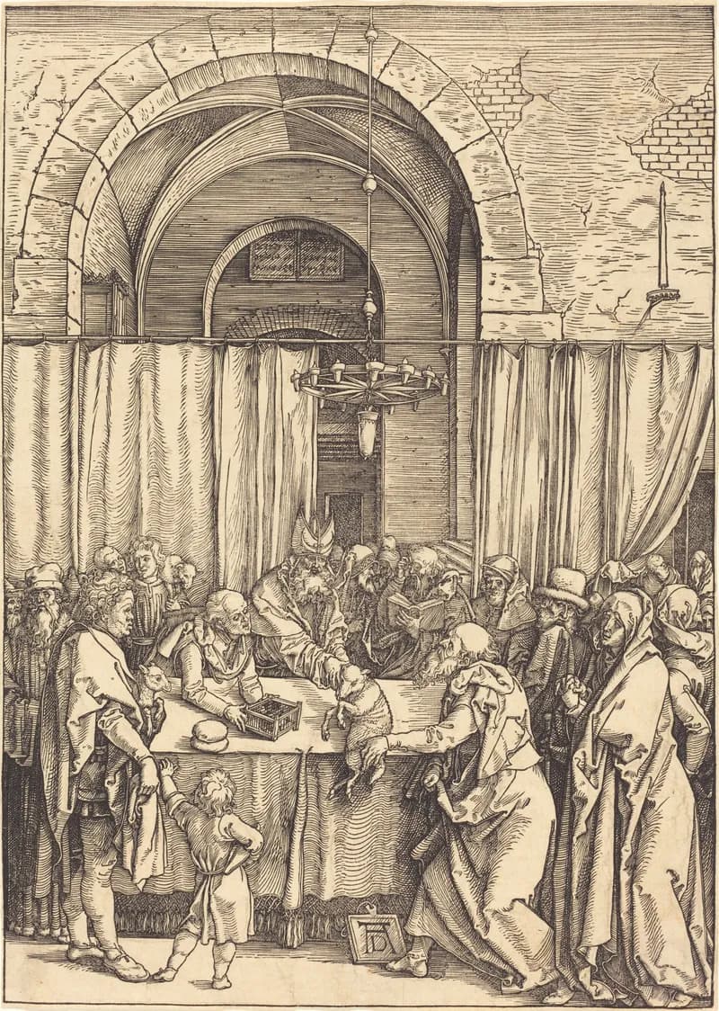 Joachim’s Offering Rejected by Albrecht Dürer depicting Luke 1:26
