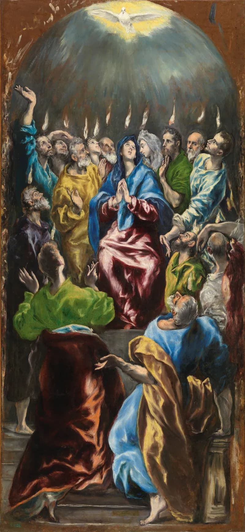 Pentecost by El Greco (Doménikos Theotokópoulos) depicting Acts 2:1