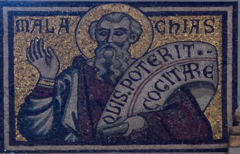 The Prophet Malachi (Florence Baptistery) by Master of the Florence Baptistery (Ghiberti workshop) depicting Malachi 3:1