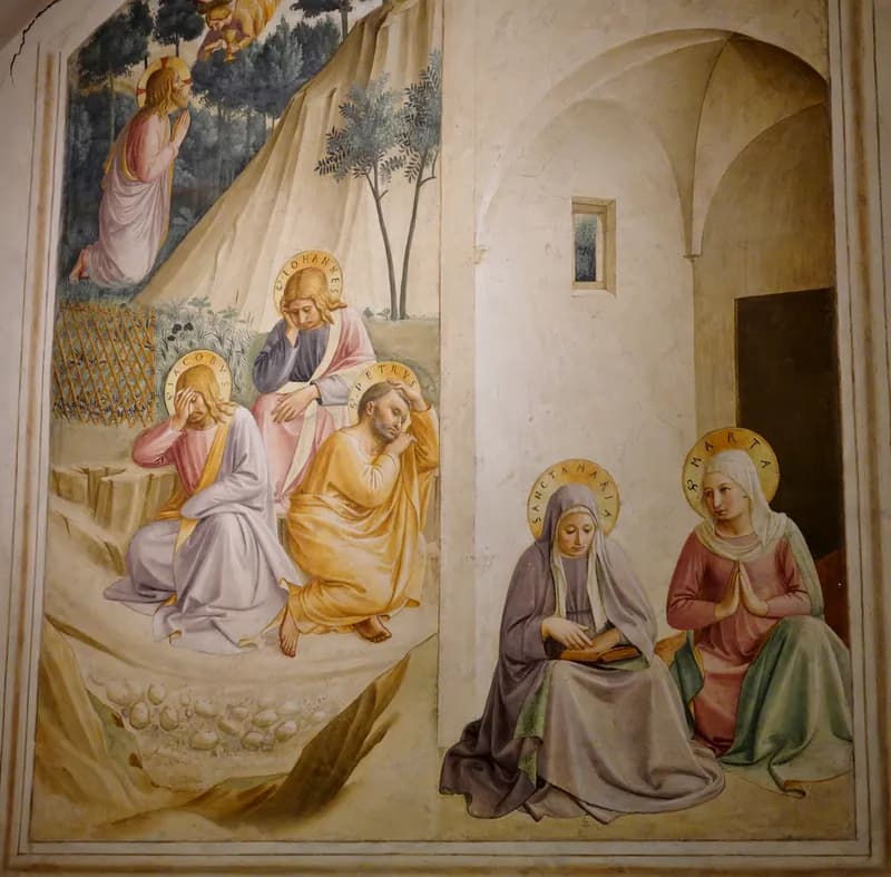 The Agony in the Garden by Fra Angelico depicting Luke 22:39