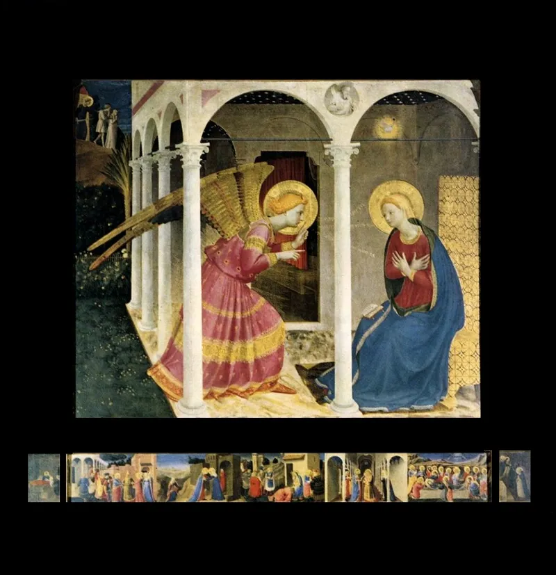 The Annunciation (Cortona) by Fra Angelico depicting Luke 1:26