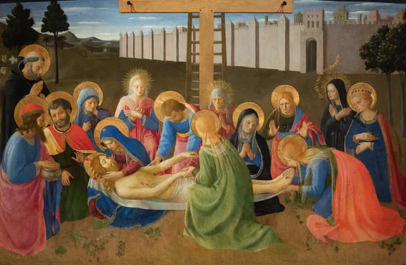 The Lamentation over Christ by Fra Angelico depicting John 19:38