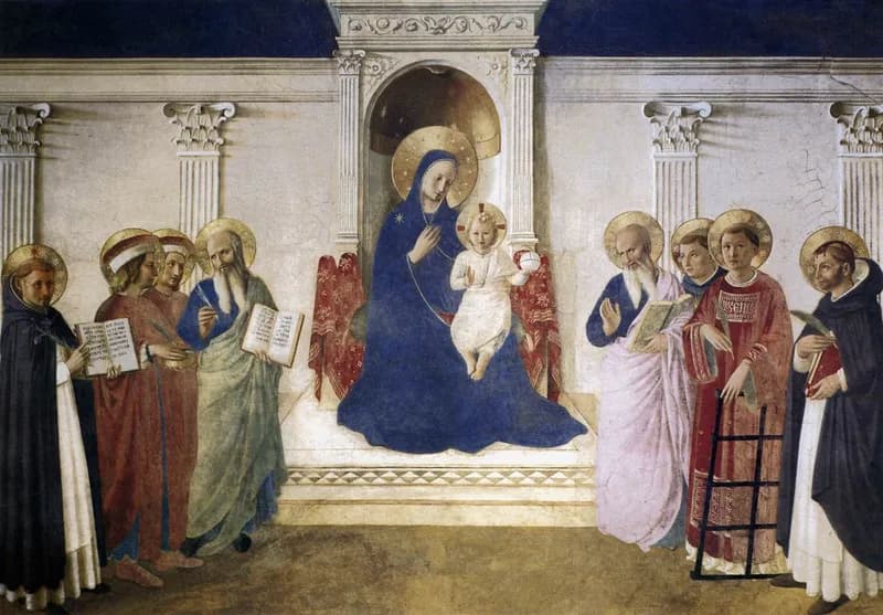 The Madonna of the Shadows by Fra Angelico depicting Luke 1:42