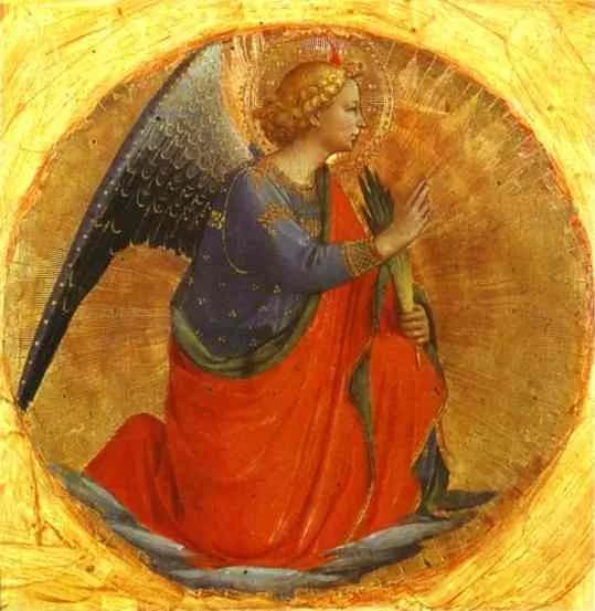 The Perugia Triptych (detail) by Fra Angelico depicting Luke 1:26