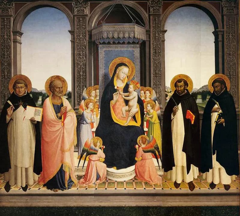 The San Domenico Altarpiece by Fra Angelico depicting Luke 2:22