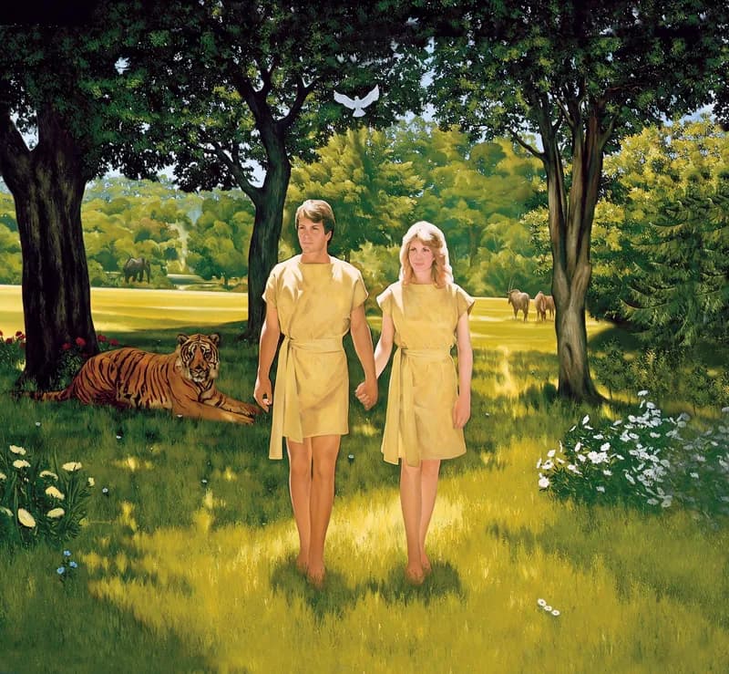 Adam and Eve by Lowell Bruce Bennett depicting Genesis 1