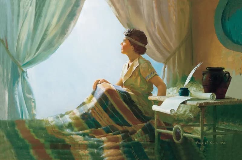 Boy Samuel Called by the Lord (God Appears in a Night Vision to the Boy Prophet Samuel) by Harry Anderson depicting 1 Samuel 3