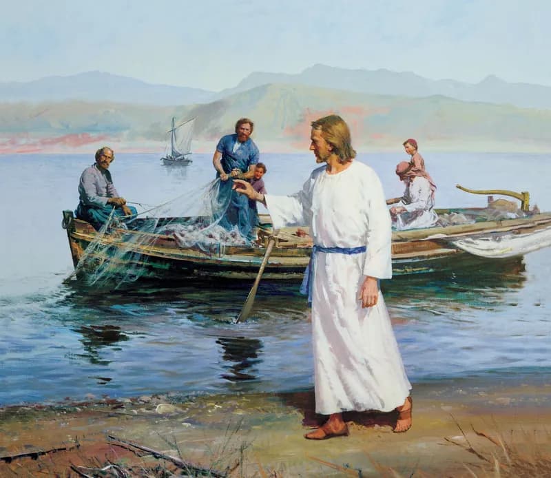 Calling of the Fishermen (Christ Calling Peter and Andrew) by Harry Anderson depicting Matthew 4:18