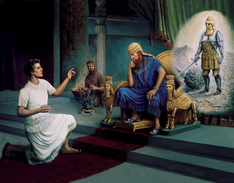 Daniel Interprets Nebuchadnezzar’s Dream by Grant Romney Clawson depicting Daniel 2