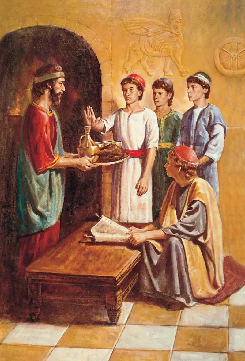 Daniel Refusing the King’s Meat and Wine by Del Parson depicting Daniel 1
