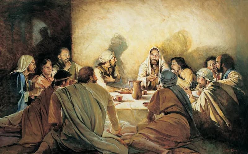 In Remembrance of Me by Walter Rane depicting Matthew 26:17