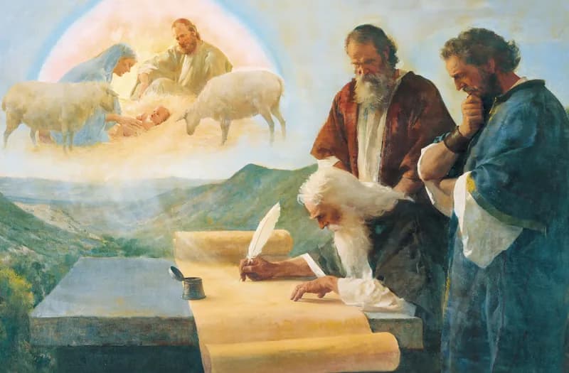 Isaiah Writes of Christ’s Birth (The Prophet Isaiah Foretells Christ’s Birth) by Harry Anderson depicting Isaiah 7:14