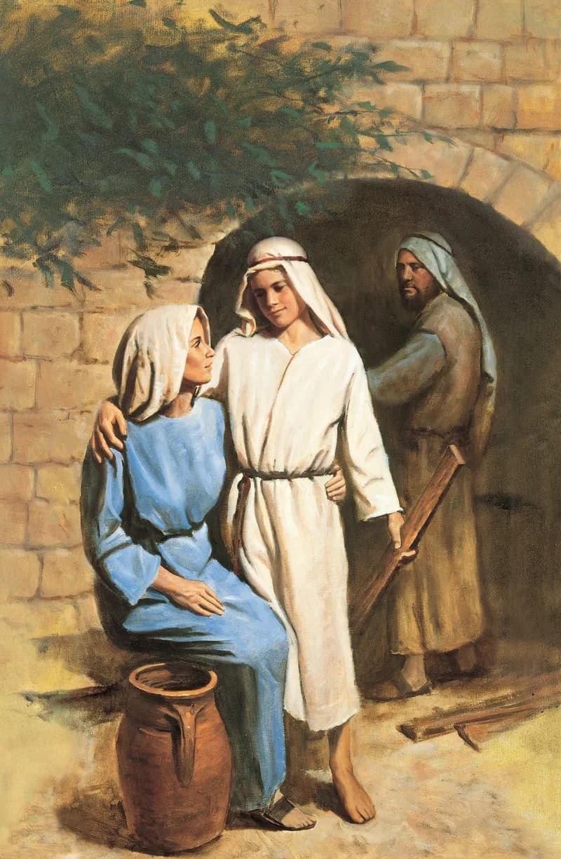 Jesus and His Mother by Del Parson depicting Isaiah 7:14