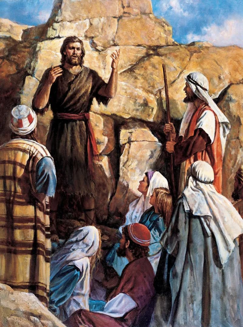 John Preaching in the Wilderness by Del Parson depicting Matthew 3:1