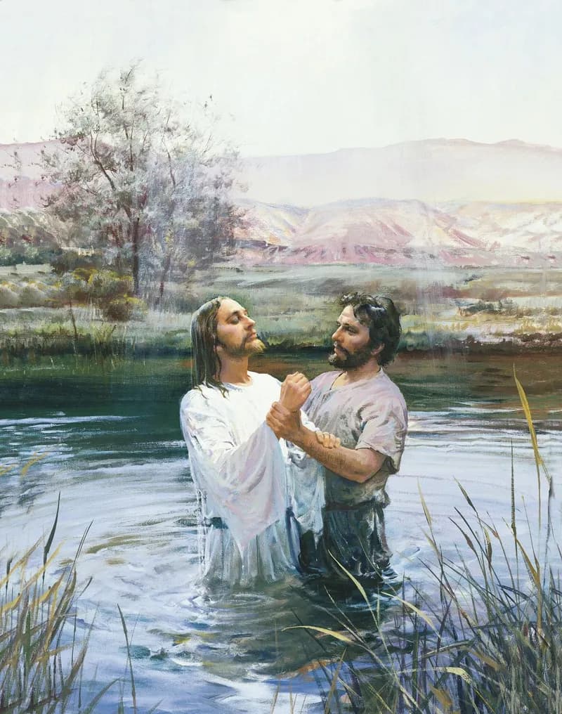 John the Baptist Baptizing Jesus (John Baptizing Jesus) by Harry Anderson depicting Matthew 3:13