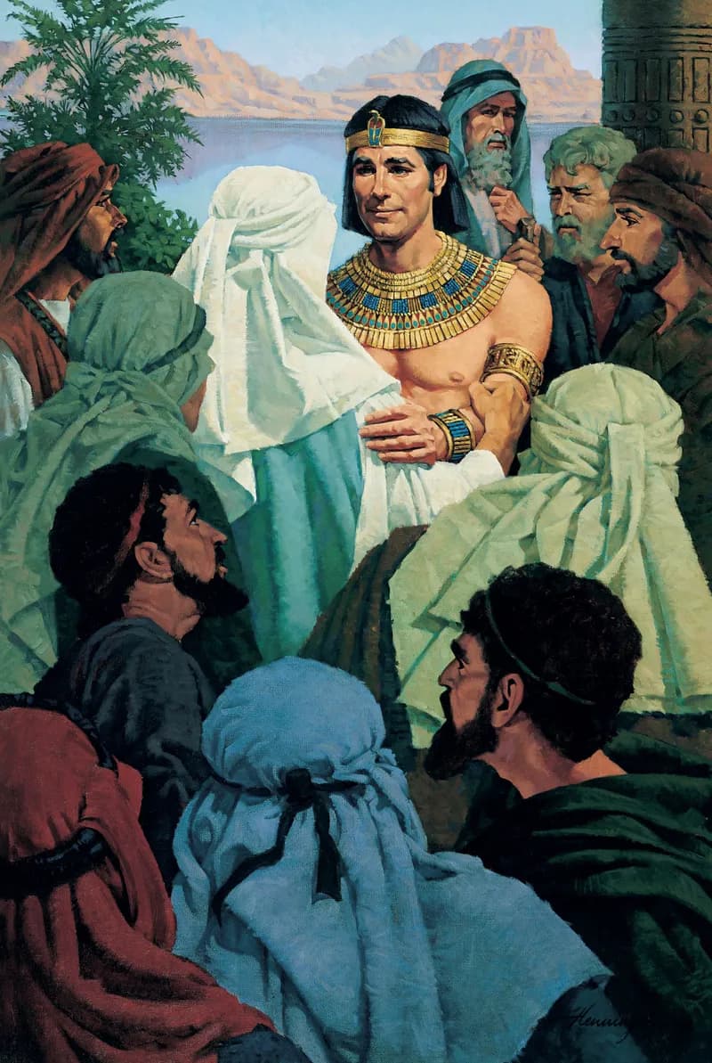Joseph Forgiving His Brothers (Joseph Making Himself Known to His Brothers) by Ted Henninger depicting Genesis 45:1