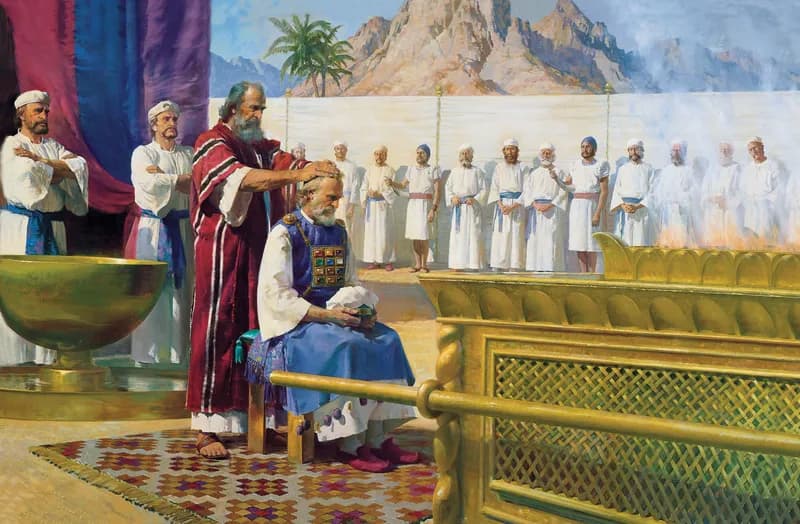 Moses Calls Aaron to the Ministry by Harry Anderson depicting Exodus 28:1