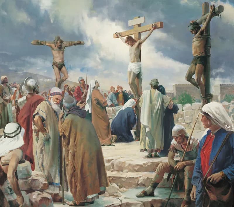 The Crucifixion by Harry Anderson depicting Psalms 22:16