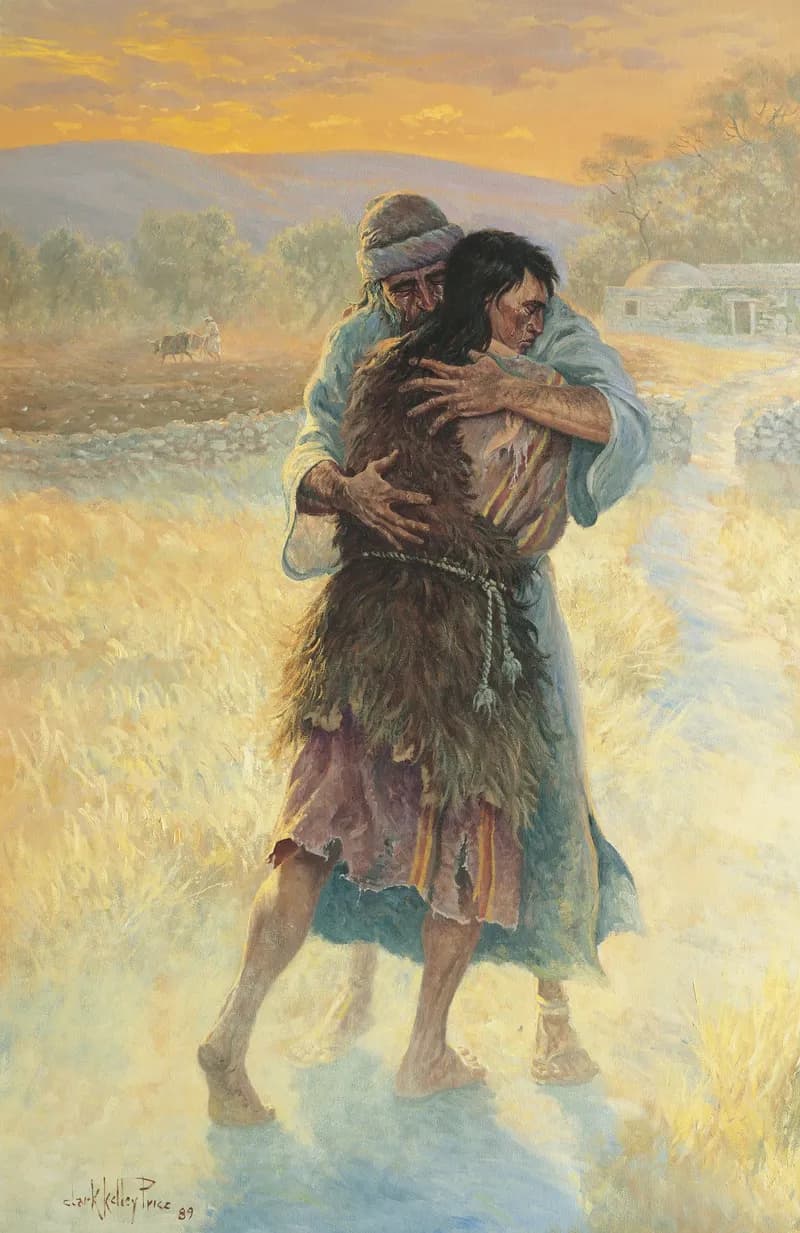 The Prodigal Son by Clark Kelley Price depicting Luke 15:10