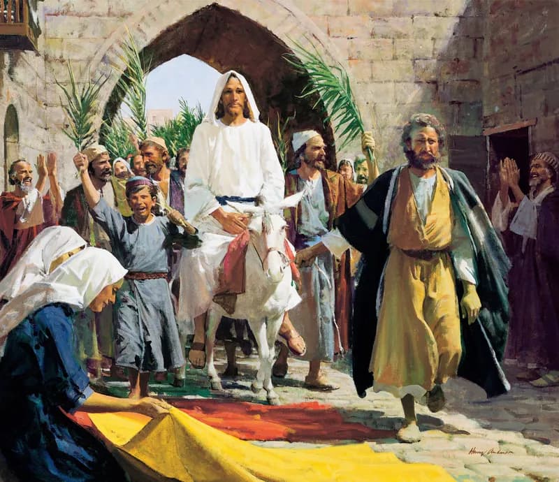Triumphal Entry (Christ’s Triumphal Entry into Jerusalem) by Harry Anderson depicting Zechariah 9:9