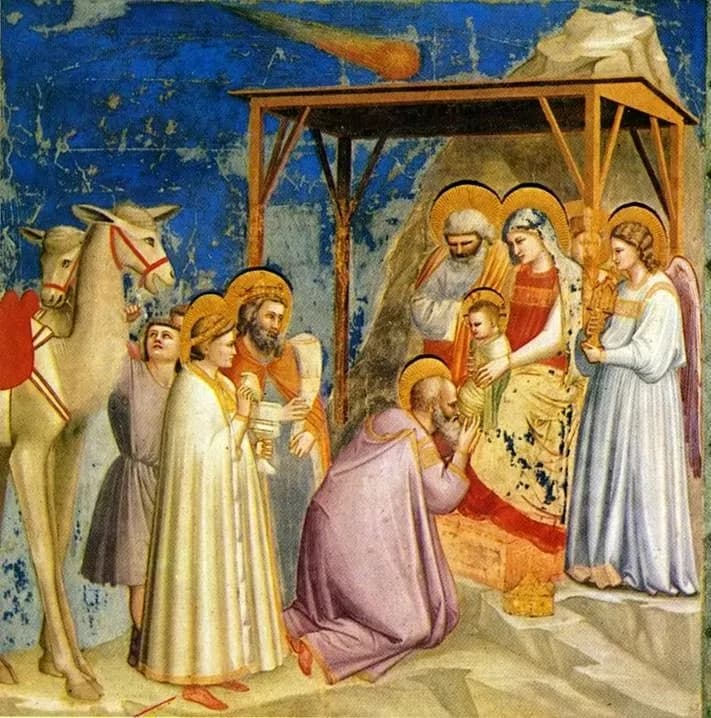Adoration of the Magi by Giotto di Bondone depicting Matthew 2:1