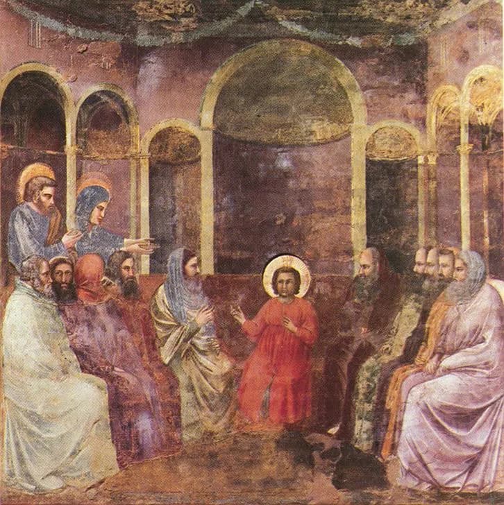 Christ among the Doctors by Giotto di Bondone depicting Luke 2:41