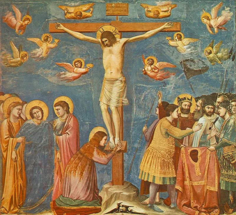 Crucifixion by Giotto di Bondone depicting Matthew 27:33