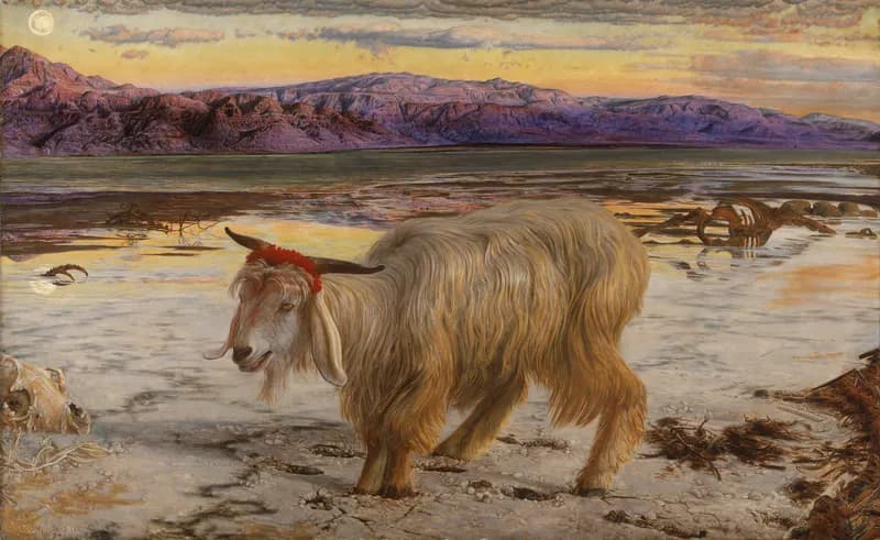 The Scapegoat by William Holman Hunt depicting Leviticus 16:20