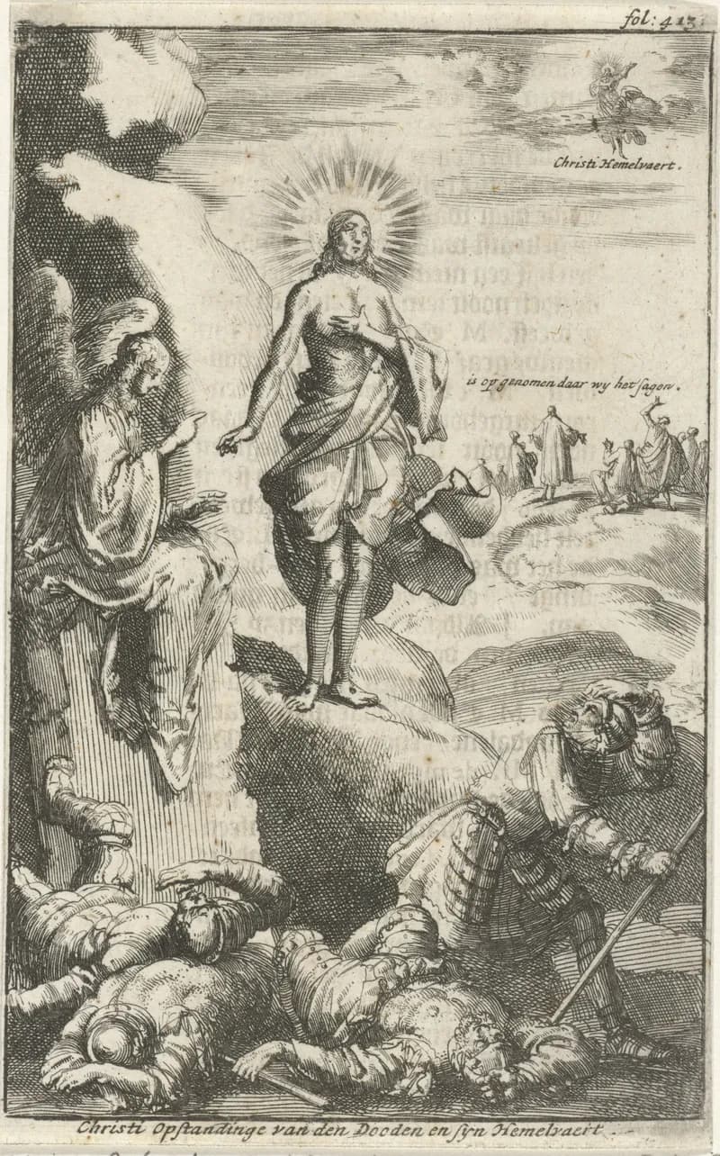 Opstanding van Christus by Jan Luyken depicting Matthew 28