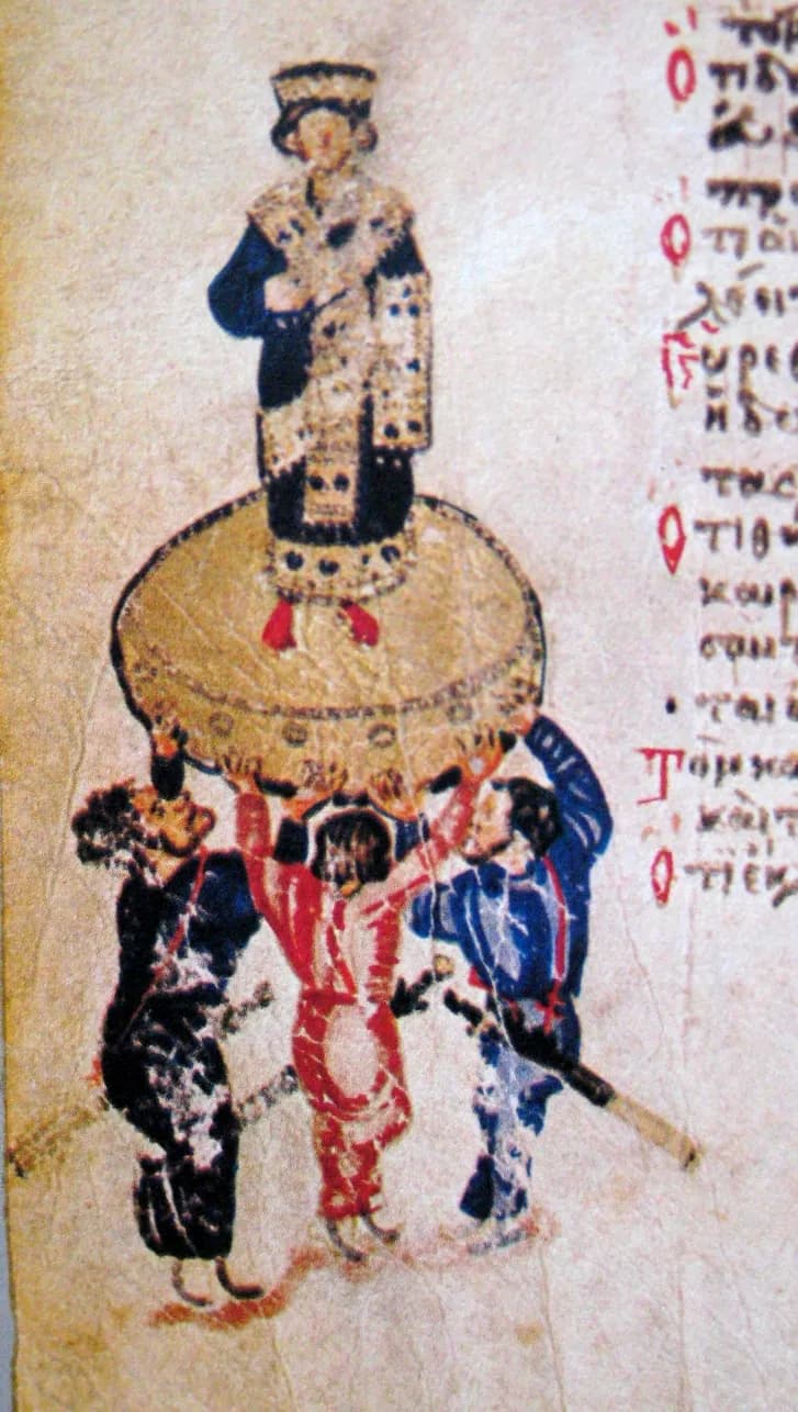 The Proclamation (Khludov Psalter, Psalm 98) by Master of the Khludov Psalter depicting Psalms 98:1