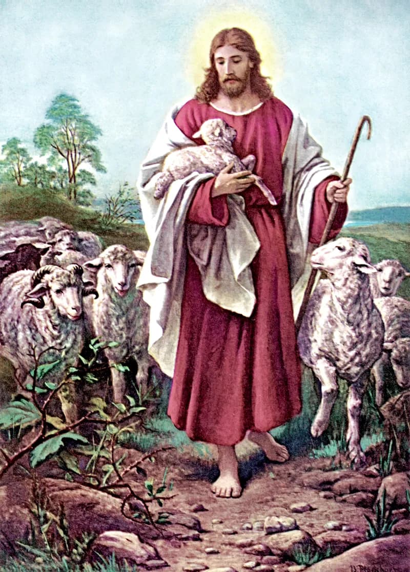 The Lord is my Shepherd (Psalm 23) by Anonymous (19th-century engraver) depicting Psalms 23:1