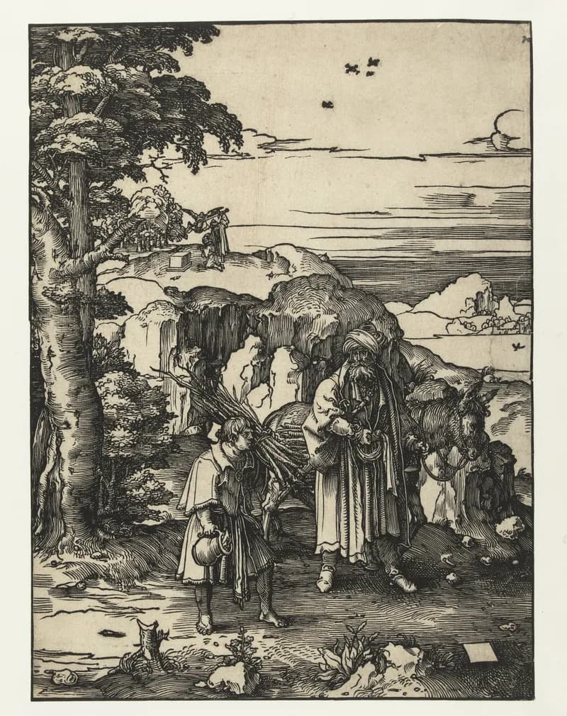 Abraham en Isaak by Lucas van Leyden depicting Genesis 22