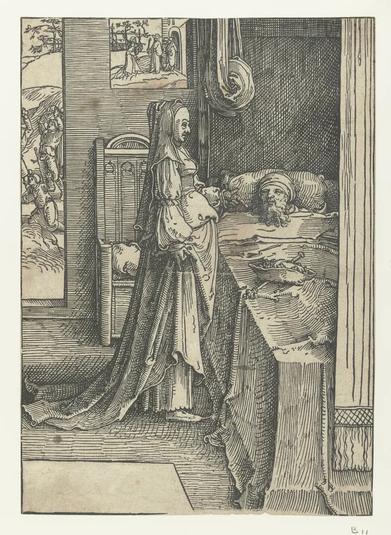 Izebel en koning Achab by Lucas van Leyden depicting 1 Kings 21