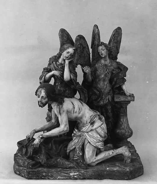 Angels mourning over Christ after the flagellation by Luisa Roldán, called La Roldana depicting Mark 15