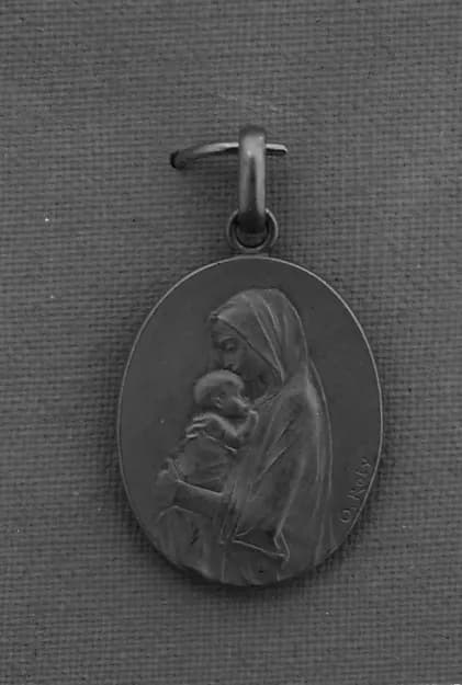 Virgin and Child by Louis-Oscar Roty depicting Luke 2