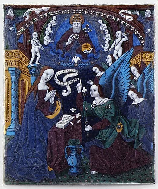 The Annunciation by Master of the Triptych of Louis XII depicting Luke 1
