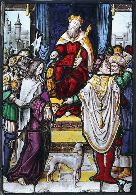 Christ Before Herod by Anonymous depicting Matthew 2