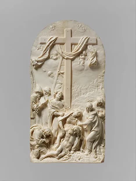 Lamentation Beneath the Cross by Adam Lenckhart depicting Mark 15