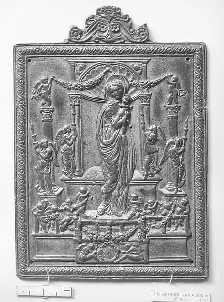 Virgin and Child with angels by Anonymous depicting Luke 2