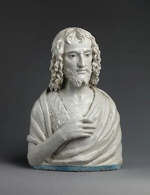 St. John the Baptist by Benedetto Buglioni depicting Matthew 3