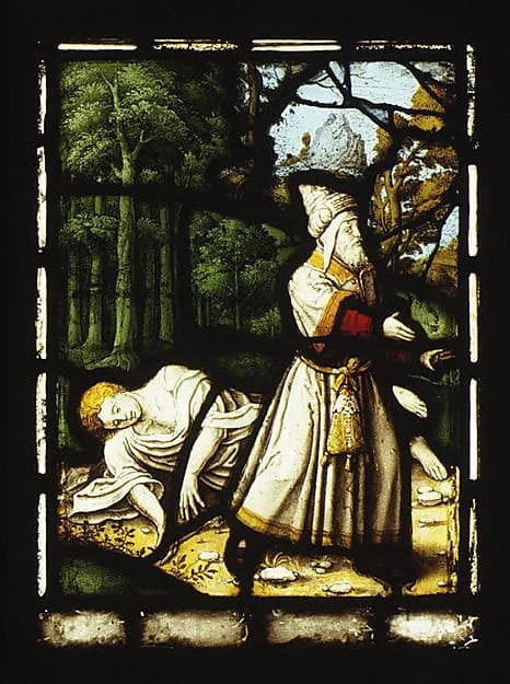 The Levite in the Parable of the Good Samaritan (one of a set of 12 scenes from The Life of Christ) by Jan Rombouts depicting Luke 10